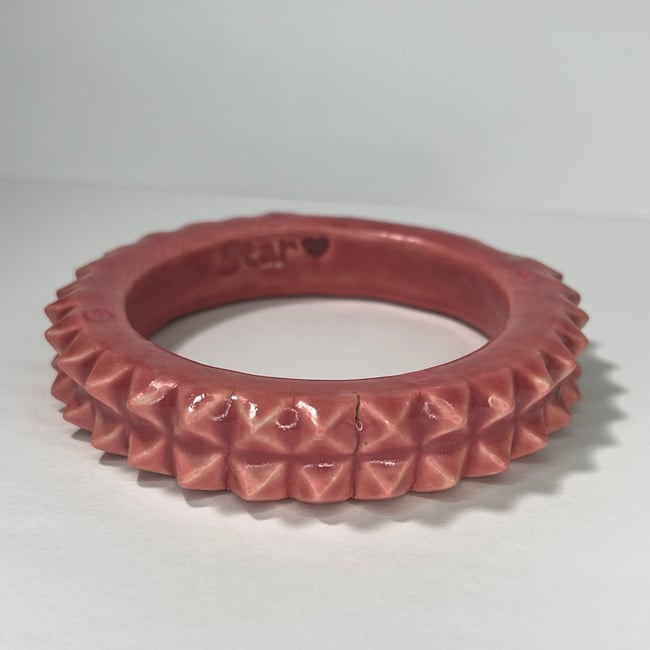 Coral Studded Bracelet - 7.25 in Inner Diameter
