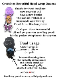 Image 3 of Purple Headwrap Queens Car Air Freshener o