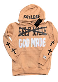 Image 1 of “God Made” Hoodie (Tan)