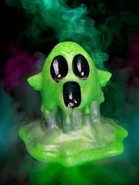 Image 2 of Melting ghost (glow in the dark) metallic green and silver 