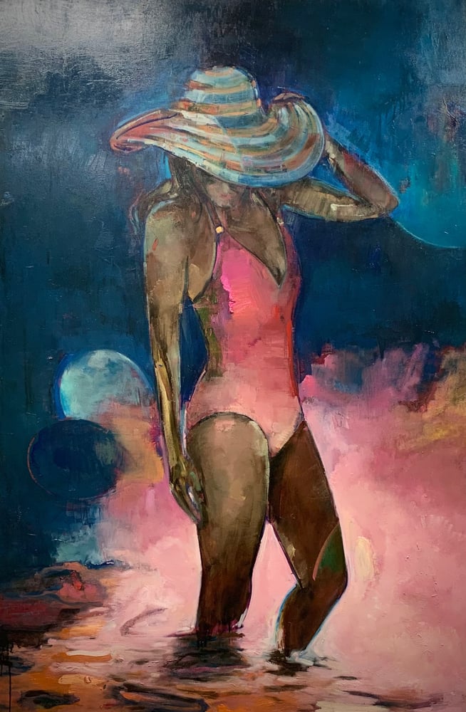 Image of Painting / maleri / "Et øjeblik X" / 120x180 cm