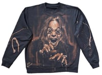 Image 1 of “OZZY” CUSTOM BLEACH PAINTED PULLOVER SWEATSHIRT XL