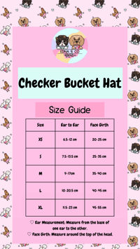 Image 7 of Checker Bucket Hat suited for all breeds