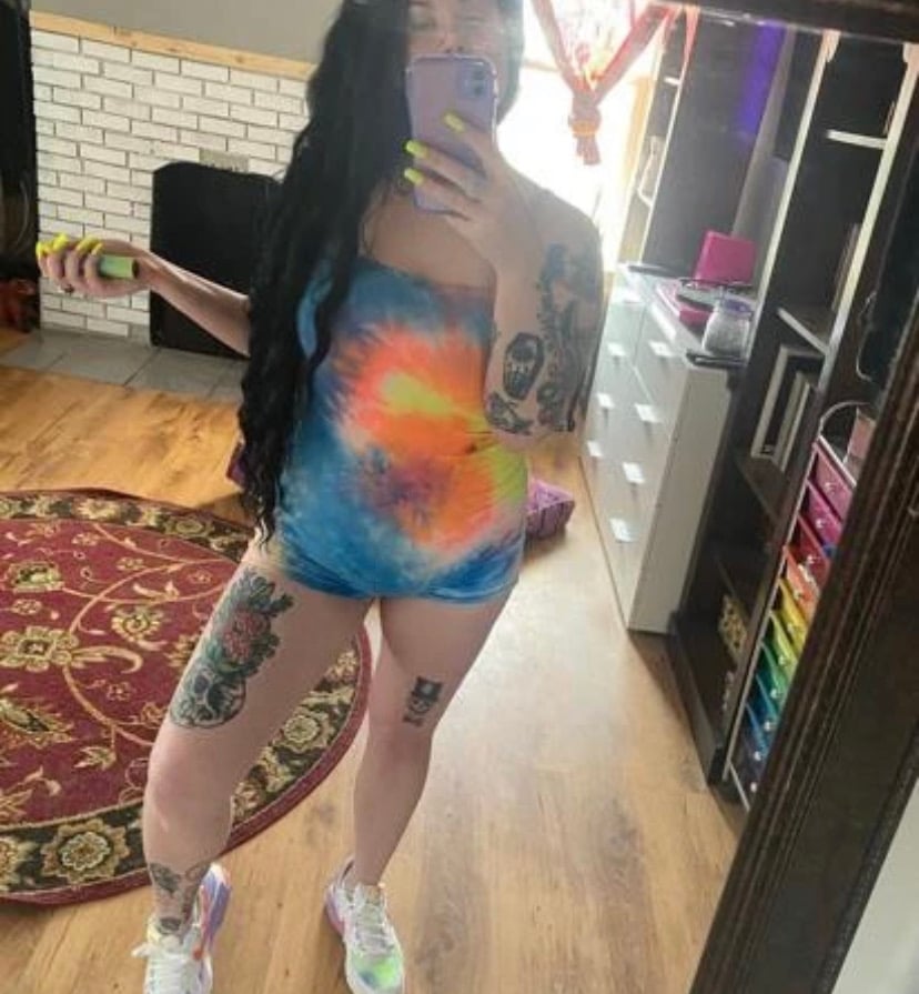 Image of Tie Dye Unitard Romper