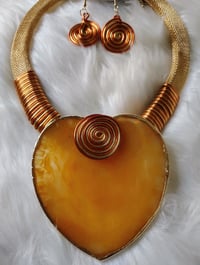 Image 1 of ORANGE 🧡 HEART CHOKER SET