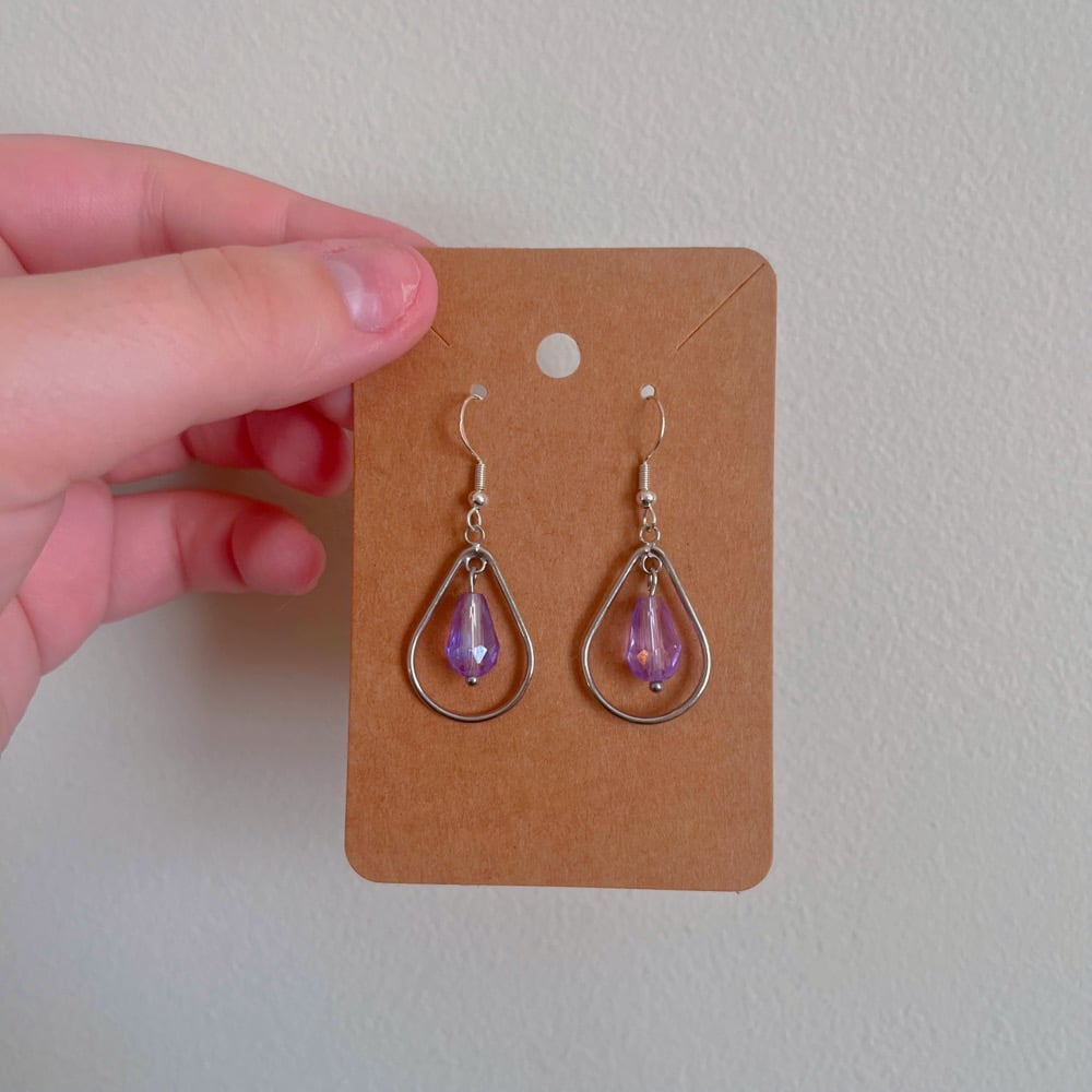 Image of crystal drop earrings