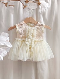 Image 1 of Baby girl photoshoot outfit | Mia | 0-3 months |cream