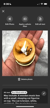 Image 7 of Custom Sleeping Hamster Mini Urn Handpainted To Your Photos