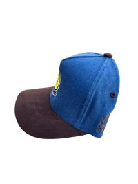 Image 2 of Denim and brown  SnapBack suede brim