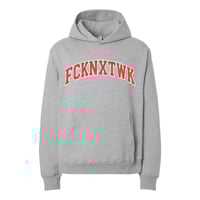 Fcknxtwk Grey arch logo hoodie