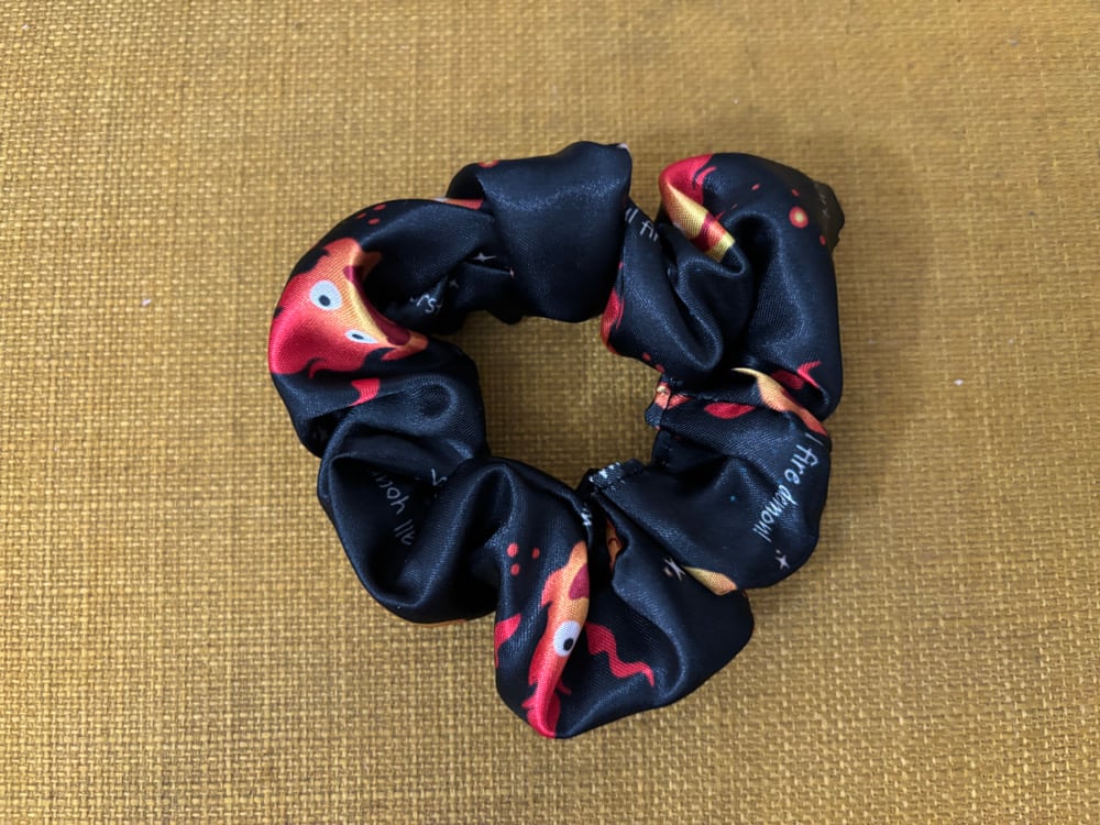 Image of Fire Demon Satin Scrunchie