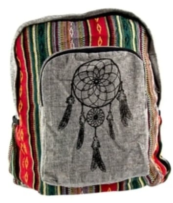 Image of Handmade Hemp back pack