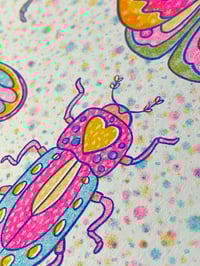 Image 3 of Rainbow Bugs Riso Print