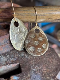 Image 2 of ⚜️🌼Brass Blooms Earrings 🌻🧡