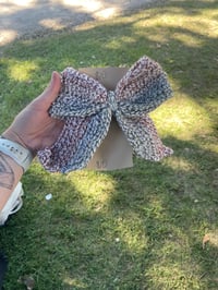 Multicolor Clip Bow Crocheted #3