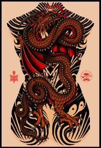 GOLDEN WYVERN FINE ART PRINT A3+