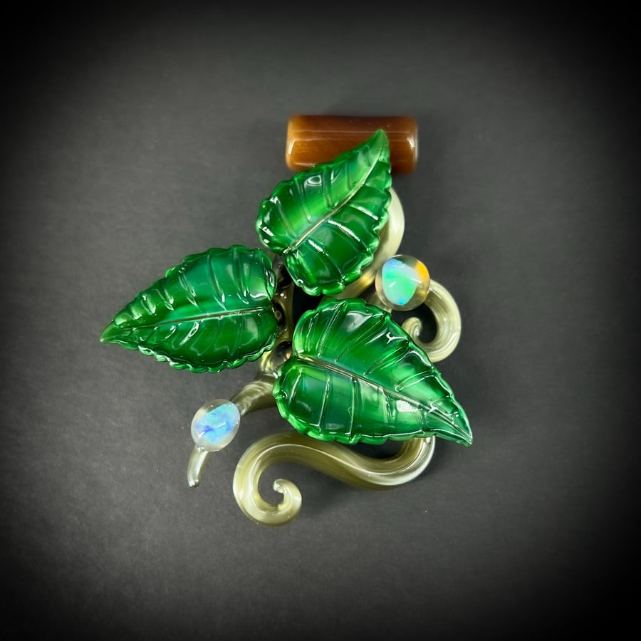 Image of Emerald Opal Trifoliate Leaf Pendant