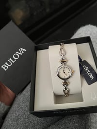 Image 2 of Beautiful Two Tone BULOVA Mother of Pearl Dial- New in BOX 