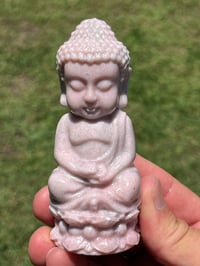 Image 2 of Pink Opal Baby Buddha Carving #2568