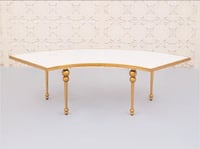 Kids Serpentine Table with Gold Edge