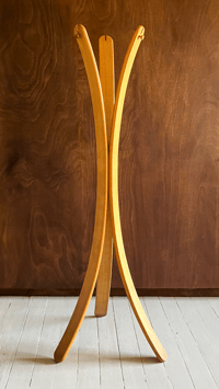 Image 3 of Porte-manteau en chêne à trois branches 