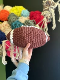 Image 3 of Crocheted football 