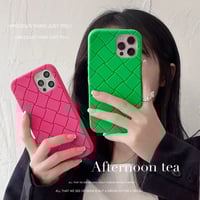 Image 11 of Luxury Woven Pattern Tpu Phone Case for iPhone 15 14 13 12 11 Pro Max Soft Silicone Rubber Back Cove