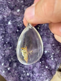 Image 6 of Clear Quartz And Rutile Pendant #1343