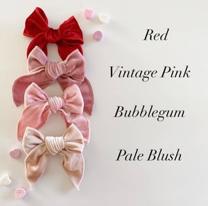 Image of Velvet Hand Tied Sailor Bows 