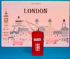 Miniature London Phone Booth Ornaments