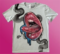 Image 1 of “GOOD DRIP” CUSTOM PAINTED T-SHIRT LARGE