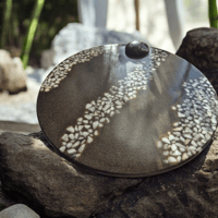 Image 2 of Handmade Decorative Tray with Italian Pebble Inserts, 36cm