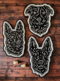 Image 1 of Custom Pet Portrait Woodcut 