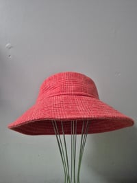 Image 1 of Kylie Jane Bucket hat - coral check wool 