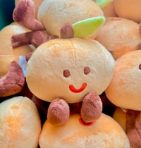 Image 1 of orange plush keychain