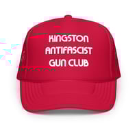 Image 1 of Kingston Anti-Fascist Gun Club Red Hat