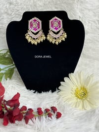 Image 5 of Kundan and Meenakari Earrings 