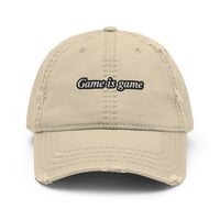Image 1 of Game is game Distressed Dad Hat