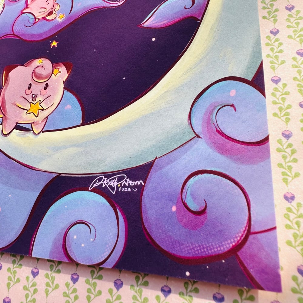 Image of The Moon Cult | Clefairy Original Art Print