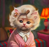 Image 1 of "Rose Meowlin" Original painting