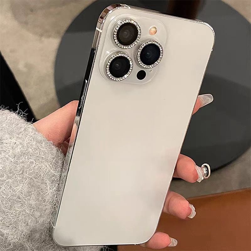 Image of 3-2Pcs Luxury Diamond Camera Protector For IPhone 17 16 15 14 13 Pro Max Plus Glitter Ring Lens Glas