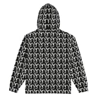 Image 1 of Unisex zip Black crown hoodie