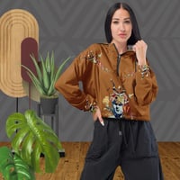 Image 1 of She Dwells in the Garden of Earthy Delights - Women’s Cropped Windbreaker