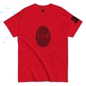 Image of Black Bred Solid Print T-Shirt