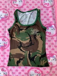 Image 1 of Bling camo skull tank |L|