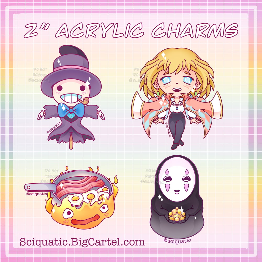 Image of Mystical Anime Acrylic Charms 2” 