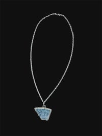Image 2 of Blue Swirl Porcelain Necklace 