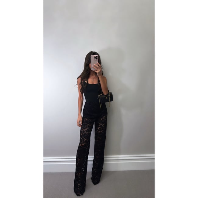 Black lace trousers 