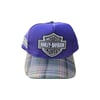 Art Of Fame/ Harley Davidson Logo/ Purple/ Flannel Brim Vintage 5- Panel Hat