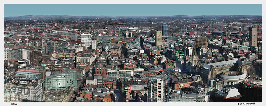 Image of Manchester Mega-Photo cropped version - print or canvas